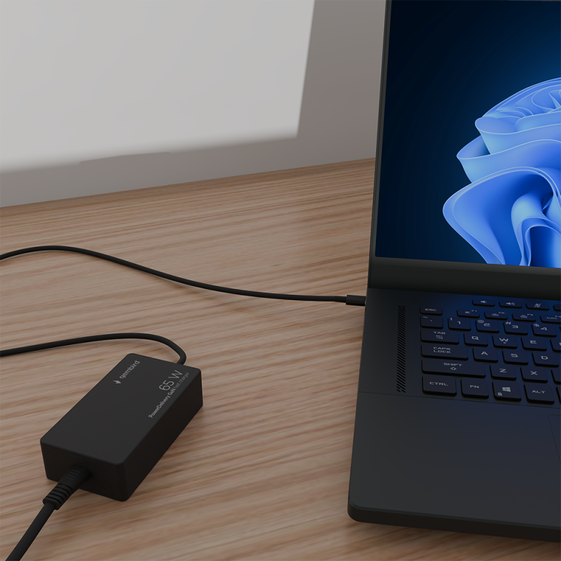 Gembird 65W Power Delivery GaN USB Type-C Fast Charger Black