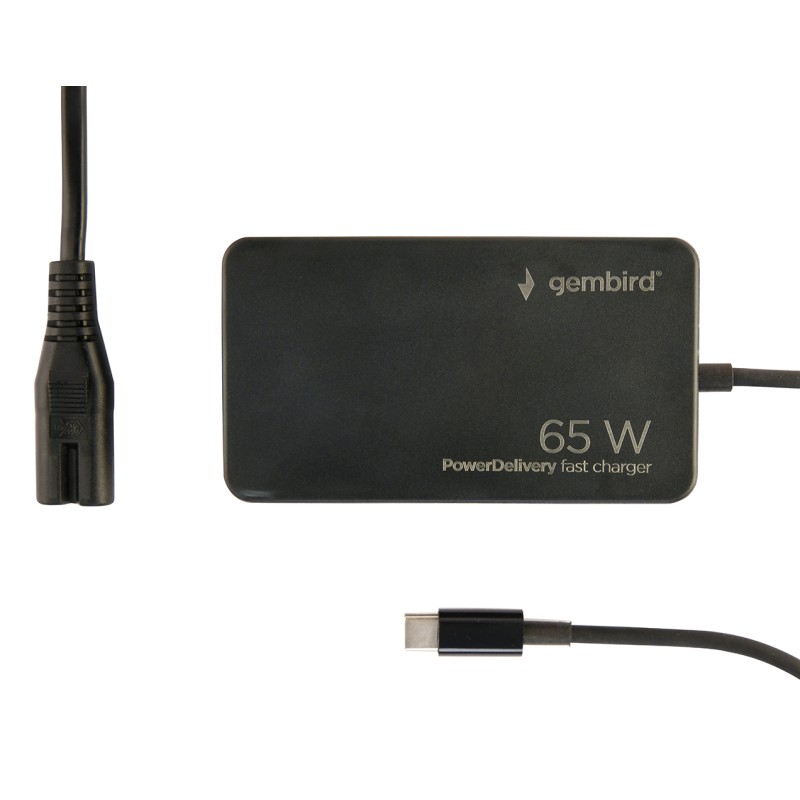 Gembird 65W Power Delivery GaN USB Type-C Fast Charger Black