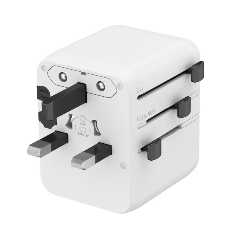 Gembird Universal Travel Power Adapter 20W White