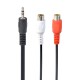 3.5 mm plug to 2 x RCA sockets stereo audio cable0.2 m