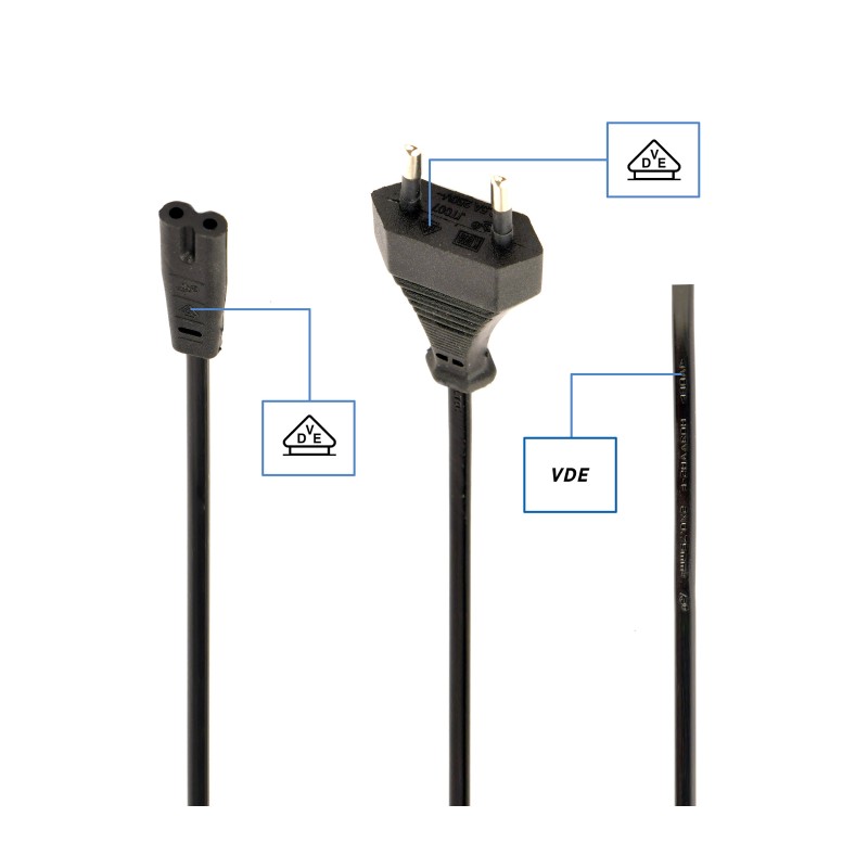 Cablexpert Power Cord C7 1.8m (Europlug)