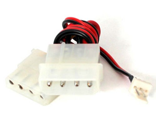 Internal power adapter cable for 12 V cooling fan