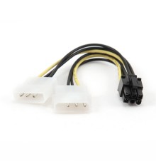 Internal power adapter cable for PCI express6 pin to Molex x 2 pcs
