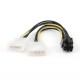 Internal power adapter cable for PCI express6 pin to Molex x 2 pcs