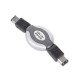 compact retractable FireWire (IEEE1394 standard) cable6PM to 6PM gold plated connectorsretail blister package