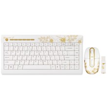 Golden Aloha - Golden Sunrise - 2.4GHz Mini Wireless Multimedia Keyboard Set - DE Layout