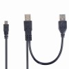 Cablexpert Dual USB-A to Mini USB Cable
