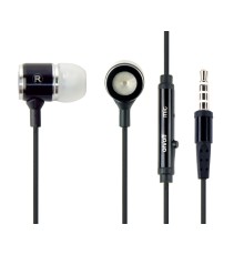 Metal earphones with microphoneblack