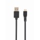 Double-sided USB 2.0 AM to Micro-USB cable1 mblack