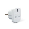 Gembird UK to EU AC Power Adapter