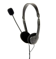 Stereo headset with volume controlblack color