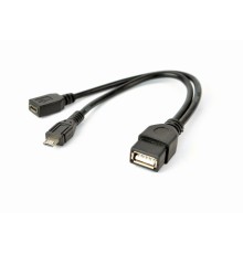 USB OTG AF + Micro BF  to Micro BM cable0.15 m