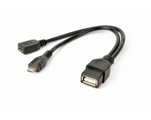USB OTG AF + Micro BF  to Micro BM cable0.15 m