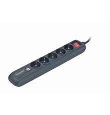 Power strip with USB charger5 sockets1.5 mUSB 2Ablack
