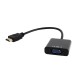 HDMI to VGA and audio adapter cablesingle portblack