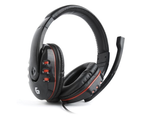 Gaming headset with volume controlglossy black