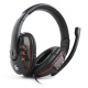 Gaming headset with volume controlglossy black