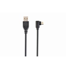 Double-sided angled Micro-USB to USB 2.0 AM cable1.8 mblack