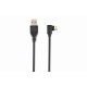 Double-sided angled Micro-USB to USB 2.0 AM cable1.8 mblack