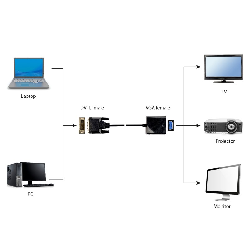 Cablexpert DVI-D to VGA Adapter Cable