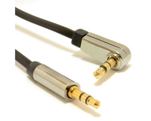 Right angle 3.5 mm stereo audio cable1.8 m