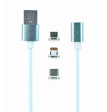 Magnetic USB charging combo 3-in-1 cablesilver1 m