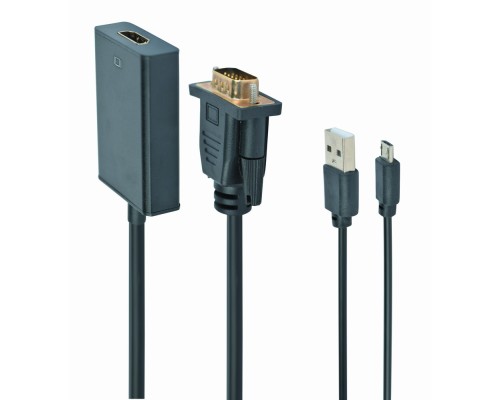 VGA to HDMI adapter cable0.15 mblack