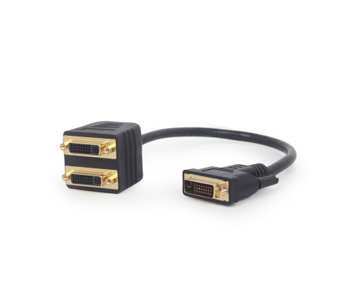 Passive DVI-D male to dual DVI female splitter cable0.3 mblack
