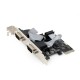 2 serial port PCI-Express add-on cardwith extra low-profile bracket