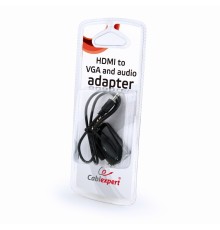HDMI to VGA and audio adaptersingle portblackblister