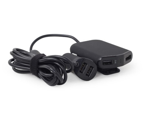 4-port front and back seat car charger9.6 Ablack