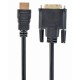 HDMI to DVI male-male cable with gold-plated connectors3mbulk package