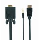 HDMI to VGA and audio adapter cablesingle port1.8 mblack