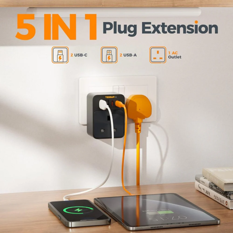 Tessan Surge Protection 30W PD Wall Plug Adapter