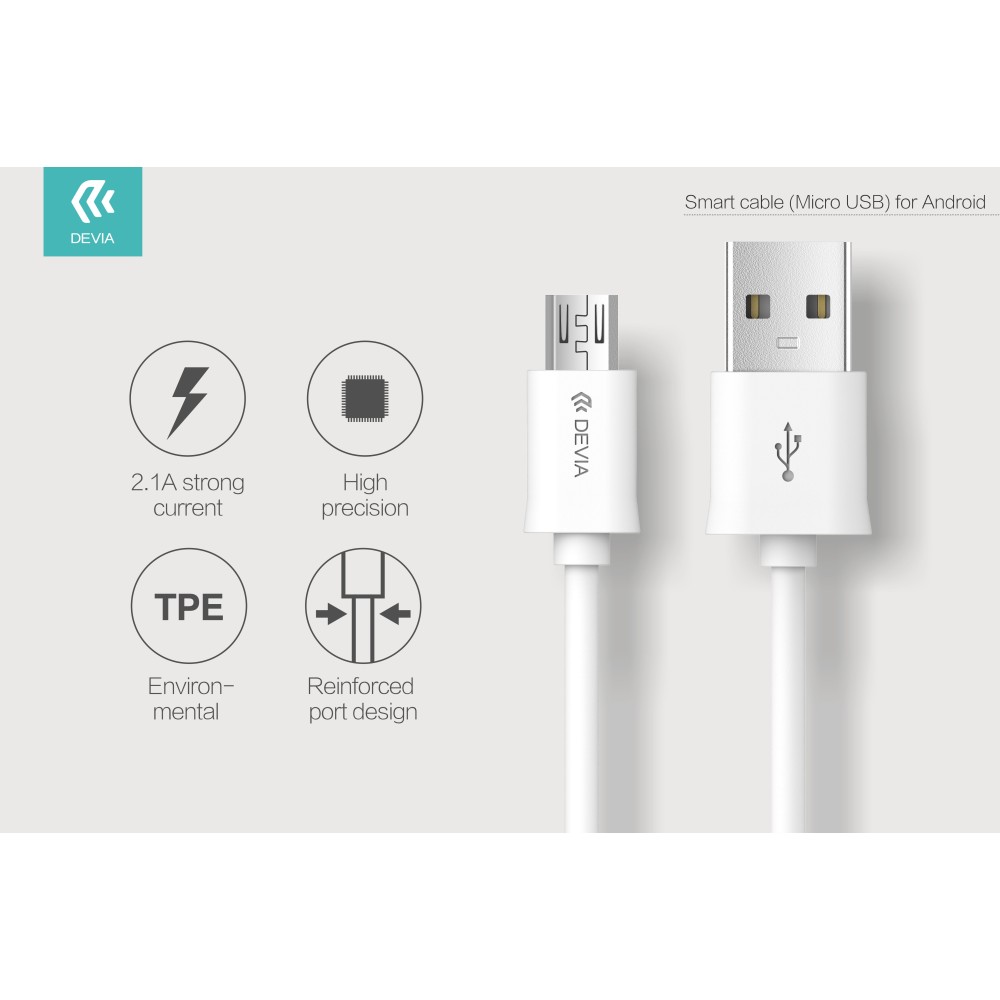 Devia Smart Series USB to Android Cable 5V 2A 1m