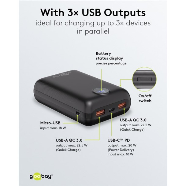 Goobay 20000mAh Power Bank