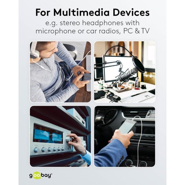 Goobay 4-Pin Headphone Audio Extension Cable