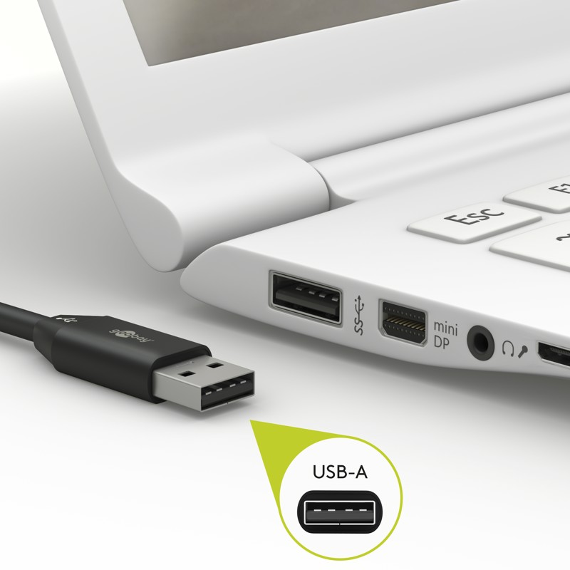 Goobay USB-A to USB-C Cable 0.5m Black