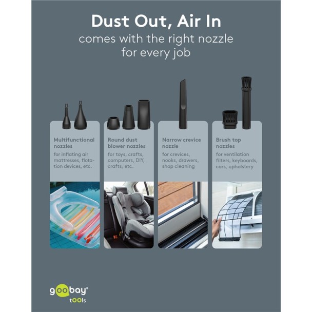 Goobay Advanced Electric Air Duster Black