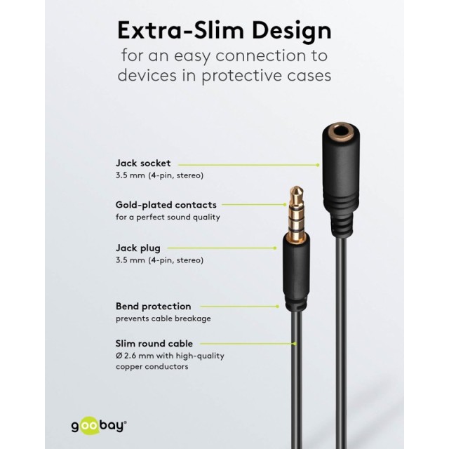 Goobay AUX Audio Extension Cable 5m
