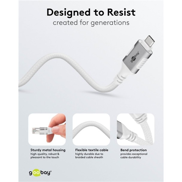 Goobay USB-A 3.0 to RJ45 Ethernet Cable 1.5m