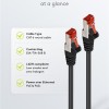 Goobay Cat6 Ethernet Cable 0.25m Black