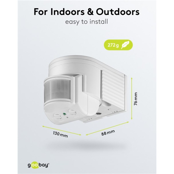 Goobay PIR Motion Sensor White
