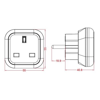 Goobay Travel Adapter UK to Europe White