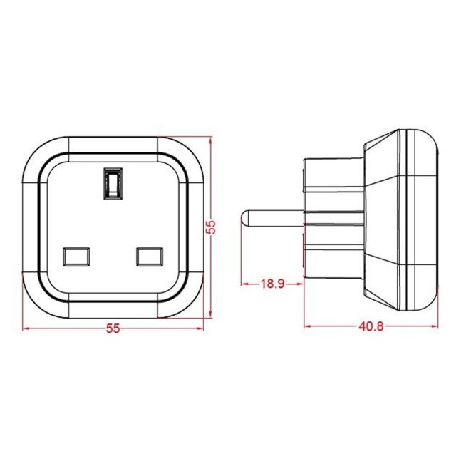 Goobay Travel Adapter UK to Europe White