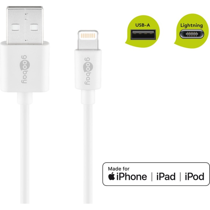 Goobay 1m Lightning Cable White