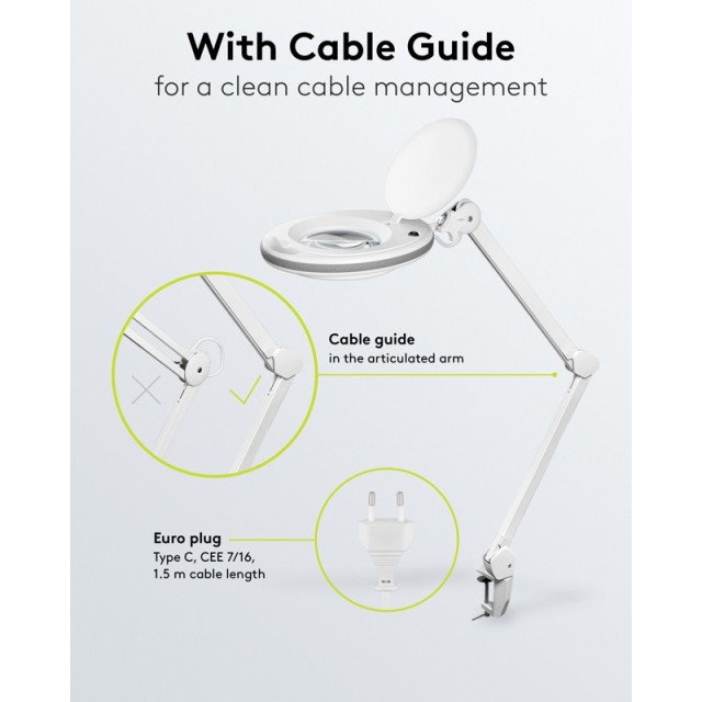 Goobay 8W LED Magnifying Lamp White