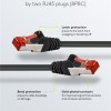 Goobay Cat6 Ethernet Cable 0.25m Black