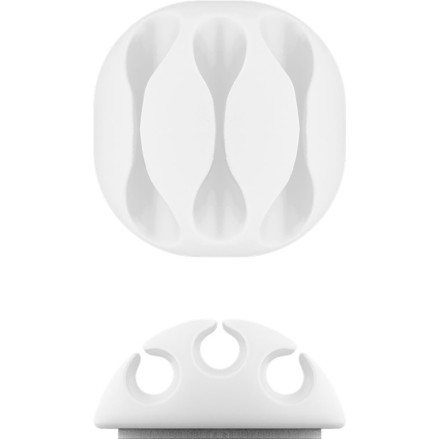 Goobay Cable Management Holder 3 Slots White