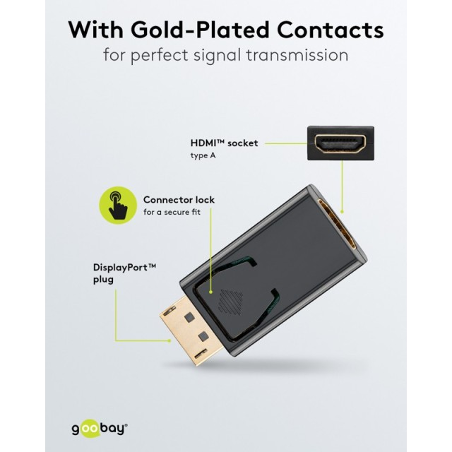 Goobay DisplayPort Male to HDMI Female Adapter